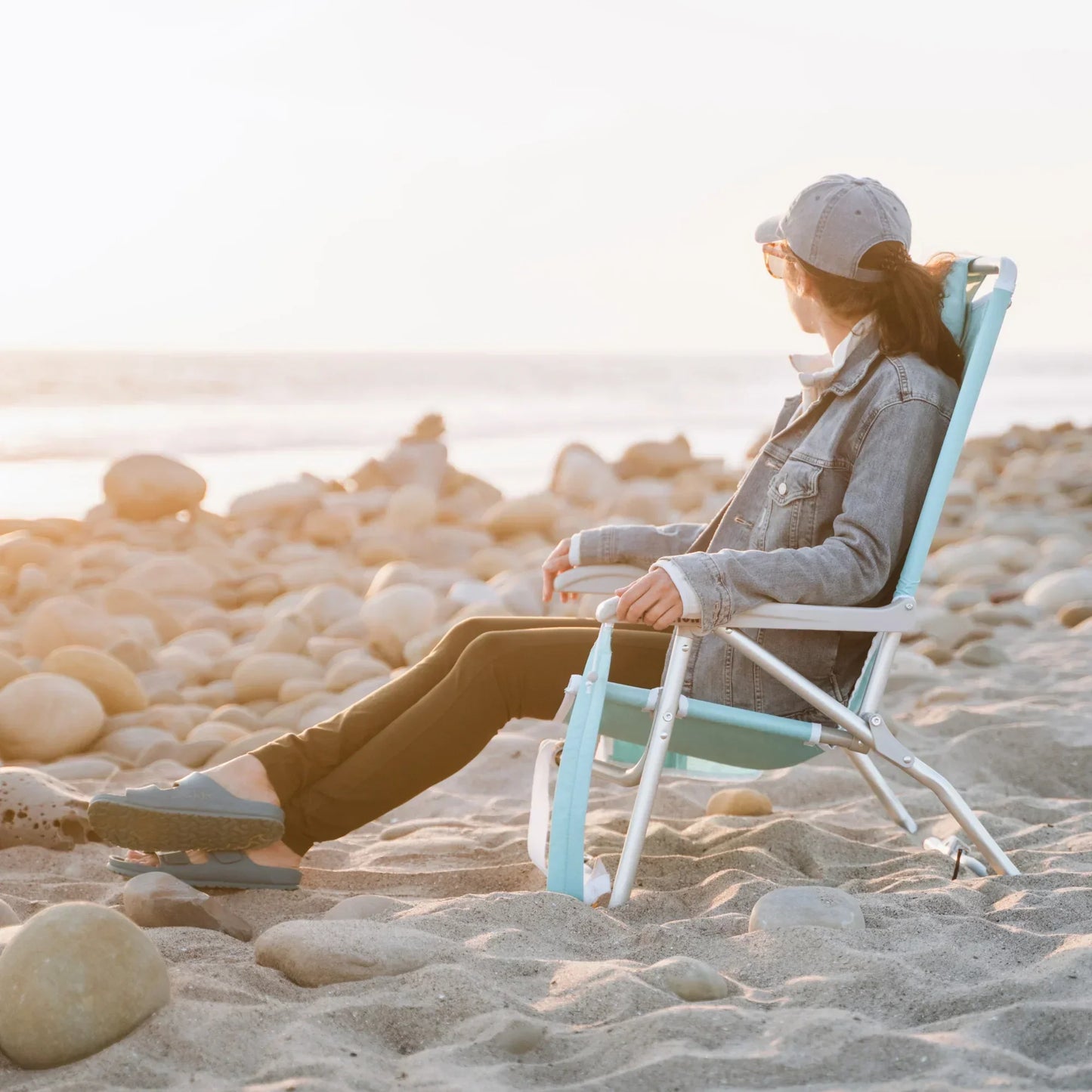 Space-Saving Pico Bi-Fold Beach Chair - Choice 601 - Pico Compact Folding Camp Chair with Carry Bag Detail