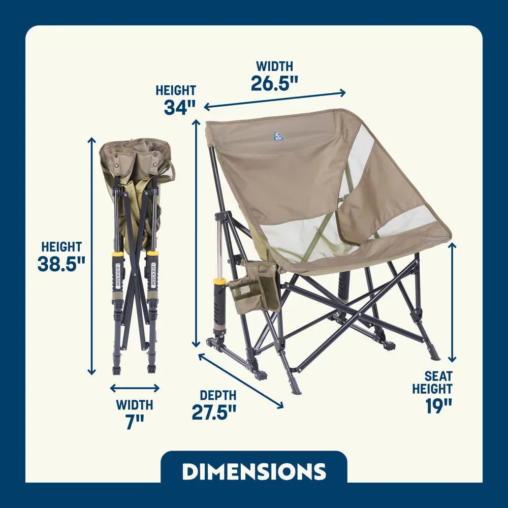 Premium All-Weather Pod Rocker Elite - Choice 832 - RoadTrip Rocker Smooth Motion Camp Chair Detail