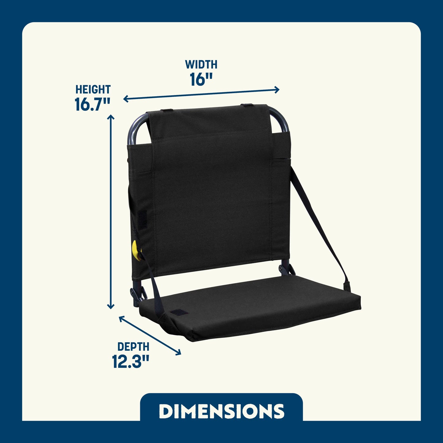 Bleacher-Friendly BleacherBack - Choice 696 - Bleacher-Friendly Stadium Chair with Back Support Detail