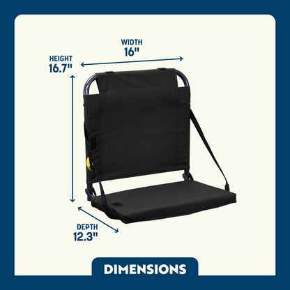 Bleacher-Friendly BleacherBack - Choice 696 - Bleacher-Friendly Stadium Chair with Back Support Detail