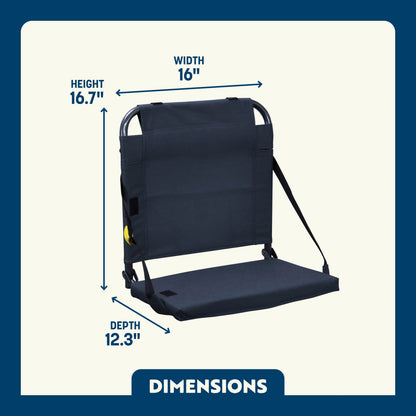 Bleacher-Friendly BleacherBack - Choice 696 - Bleacher-Friendly Stadium Chair with Back Support Detail