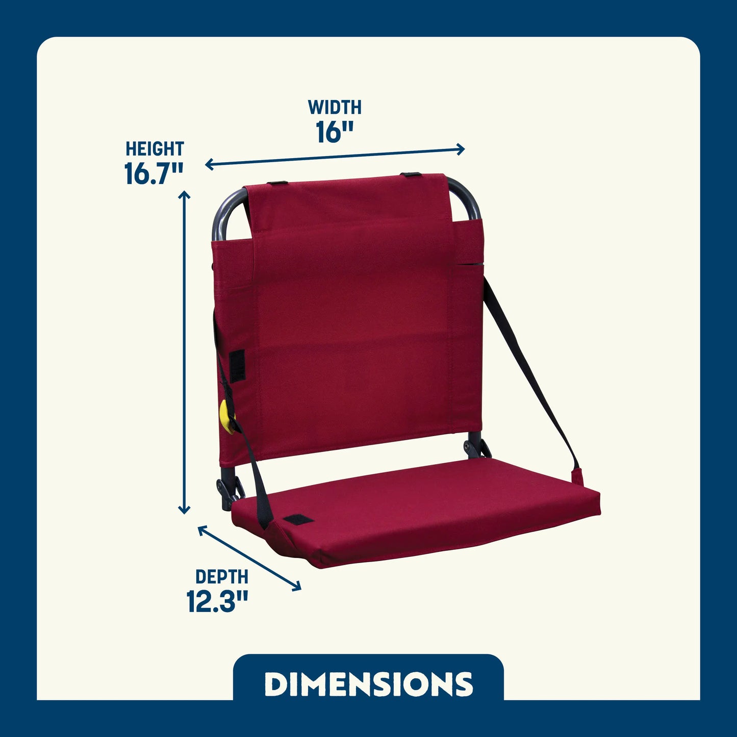Bleacher-Friendly BleacherBack - Choice 696 - Bleacher-Friendly Stadium Chair with Back Support Detail