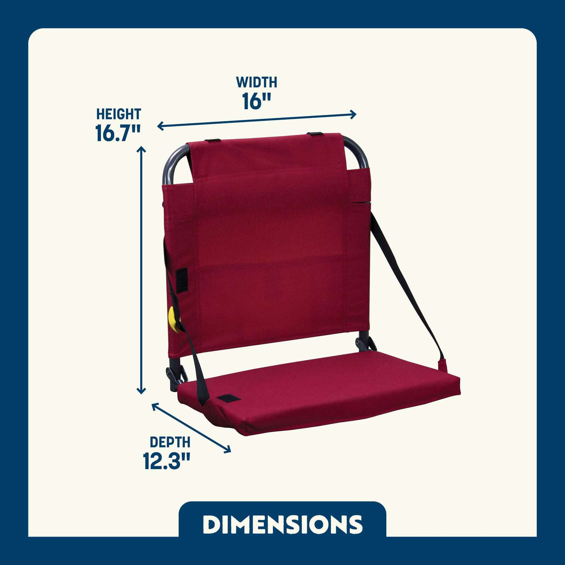 Bleacher-Friendly BleacherBack - Choice 696 - Bleacher-Friendly Stadium Chair with Back Support Detail