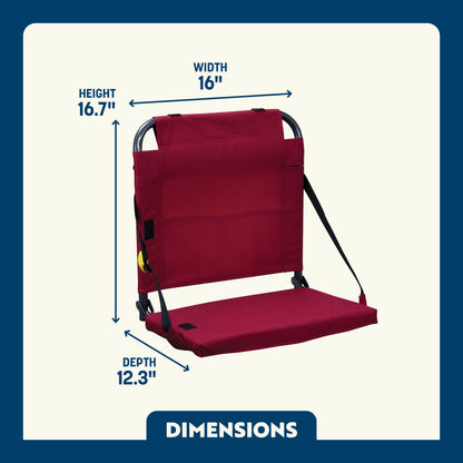 Bleacher-Friendly BleacherBack - Choice 696 - Bleacher-Friendly Stadium Chair with Back Support Detail