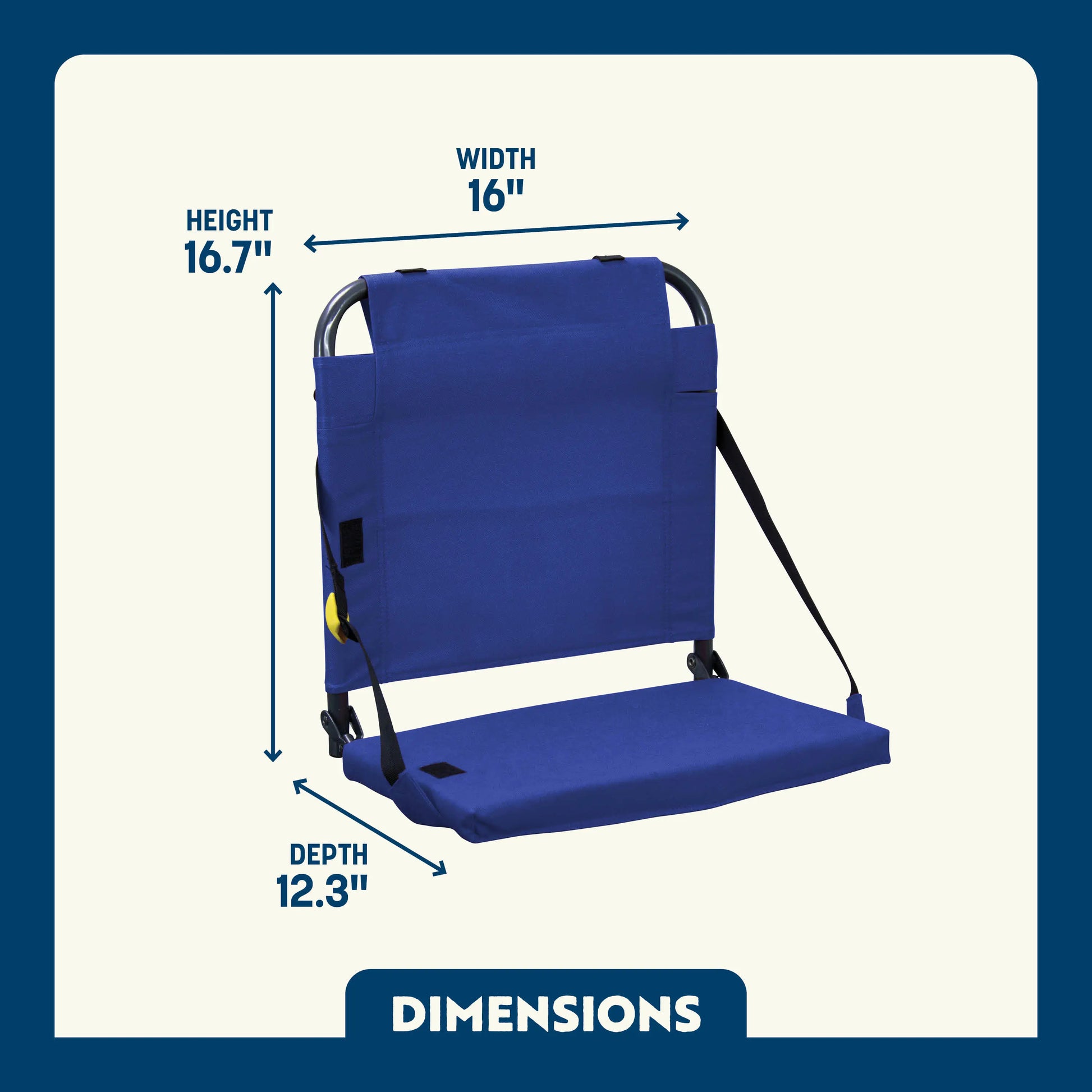 Bleacher-Friendly BleacherBack - Choice 696 - Bleacher-Friendly Stadium Chair with Back Support Detail