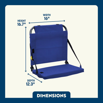 Bleacher-Friendly BleacherBack - Choice 696 - Bleacher-Friendly Stadium Chair with Back Support Detail