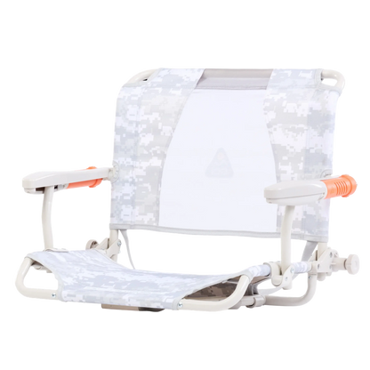 Secure-Hook Stadium Rock-Cliner - Choice 540 - Grandstand Cushion Seat with Secure Under-Bench Hooks Detail