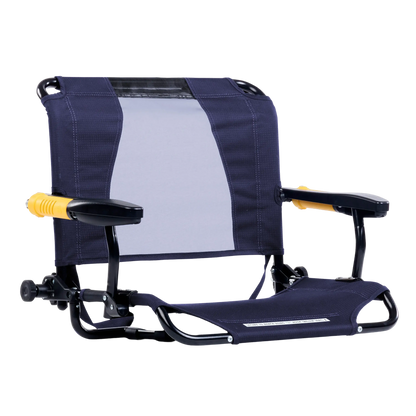 Secure-Hook Stadium Rock-Cliner - Choice 540 - Grandstand Cushion Seat with Secure Under-Bench Hooks - Rich Blue
