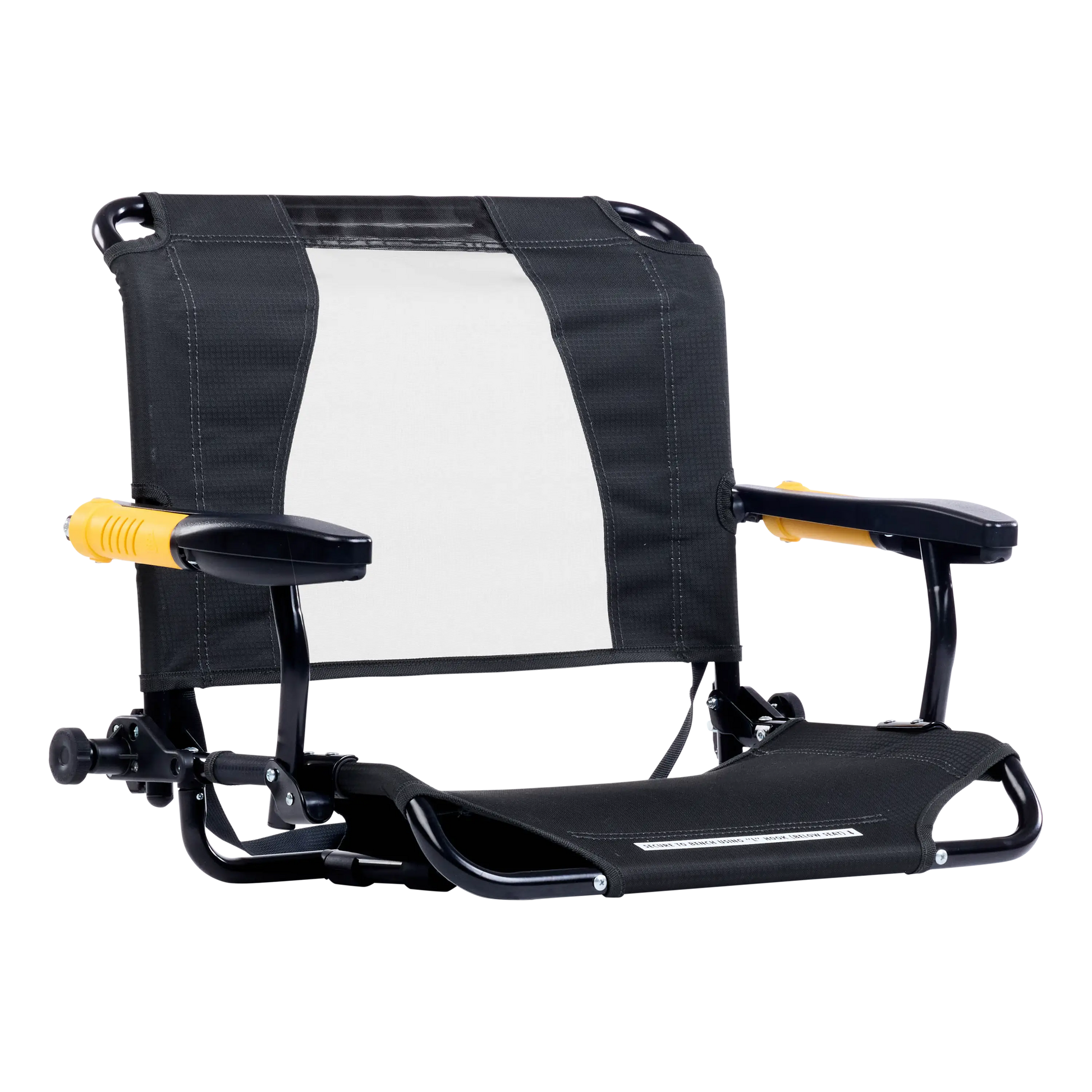 Secure-Hook Stadium Rock-Cliner - Choice 540 - Grandstand Cushion Seat with Secure Under-Bench Hooks - Dark Charcoal