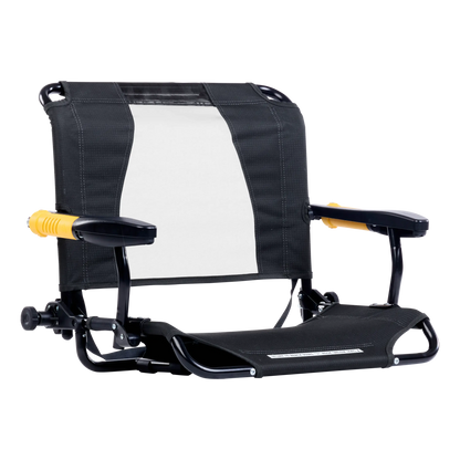 Secure-Hook Stadium Rock-Cliner - Choice 540 - Grandstand Cushion Seat with Secure Under-Bench Hooks - Dark Charcoal