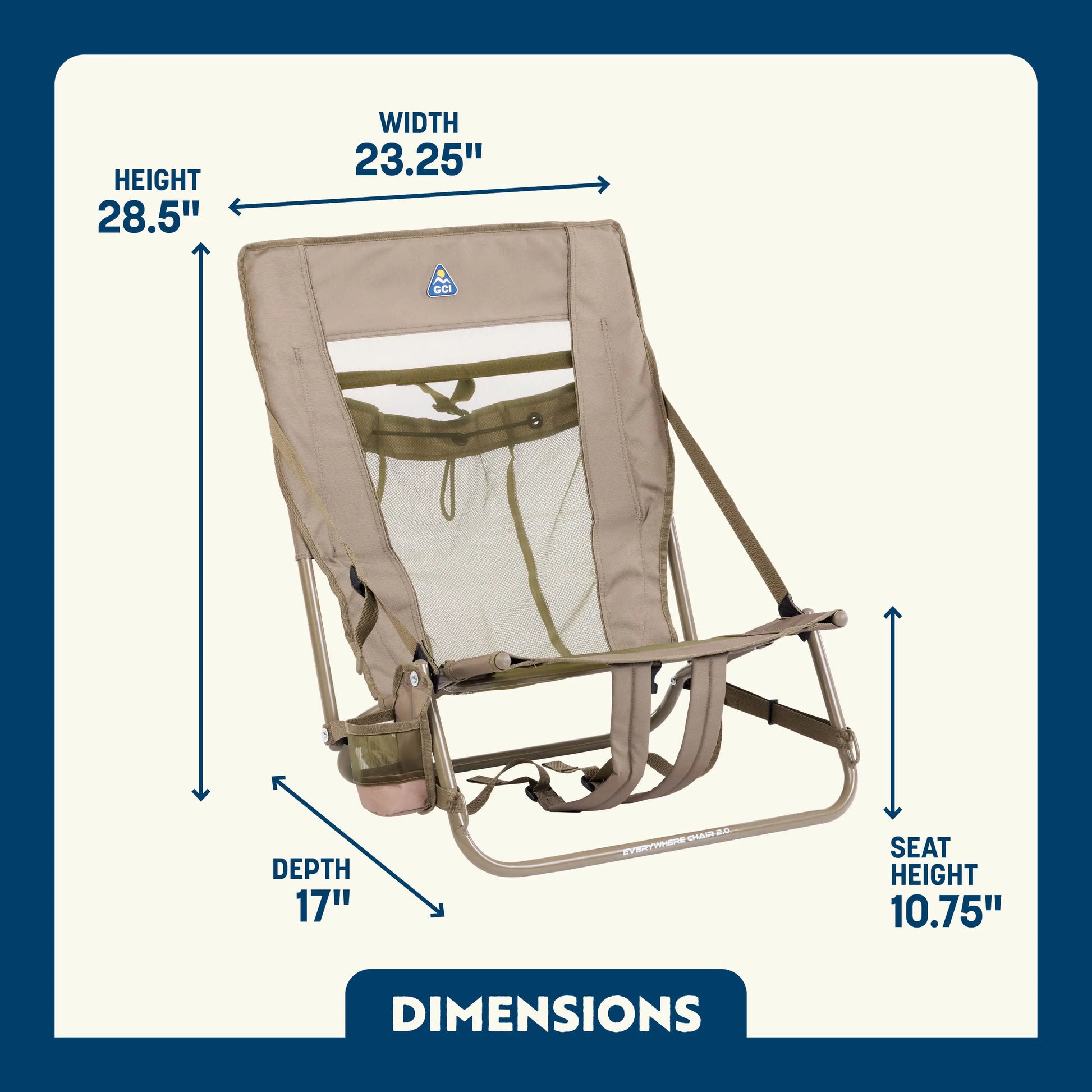 Micro-Folding Everywhere Chair 2 - Choice 656 - Space-Saving Micro-Folding Chair for Backpacking Detail