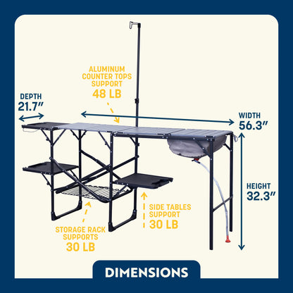 Stainless Steel BBQ Master Cook Station - Choice 171 - Heavy-Duty Stainless Steel Camp Cooking Gear Detail