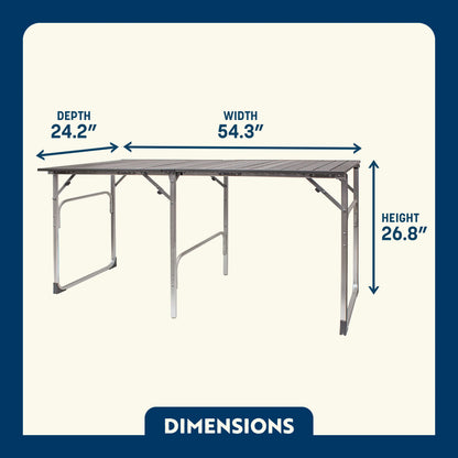 Stainless Steel BBQ Slim-Fold Table - Choice 196 - Heavy-Duty Stainless Steel Camp Cooking Gear Detail