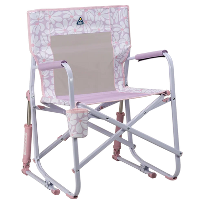 Premium All-Weather Freestyle Rocker - Choice 711 - Patented Spring-Action Rocking Chair for Camping - Pink/Purple