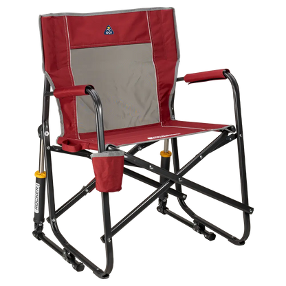 Premium All-Weather Freestyle Rocker - Choice 711 - Patented Spring-Action Rocking Chair for Camping - Cinnamon