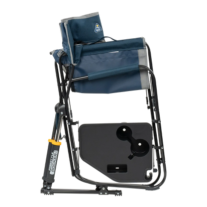 Luxury Camp Freestyle Rocker with Side Table - Choice 853 - Patented Spring-Action Rocking Chair for Camping Detail