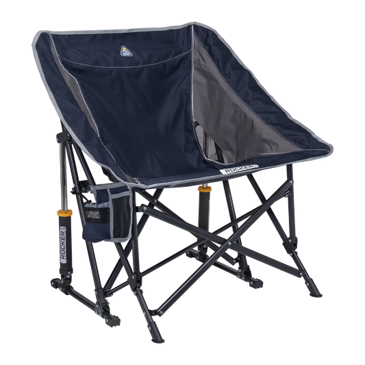 Patented Spring-Action Pod Rocker - Choice 933 - RoadTrip Rocker Smooth Motion Camp Chair - Indigo