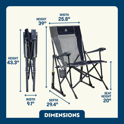 Smooth Motion RoadTrip Rocker - Choice 855 - RoadTrip Rocker Smooth Motion Camp Chair Detail