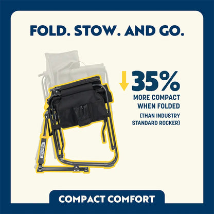 Lightweight Messenger Stowaway Rocker - Choice 794 - Premium Slim-Fold Compact Chair with Messenger Bag Detail