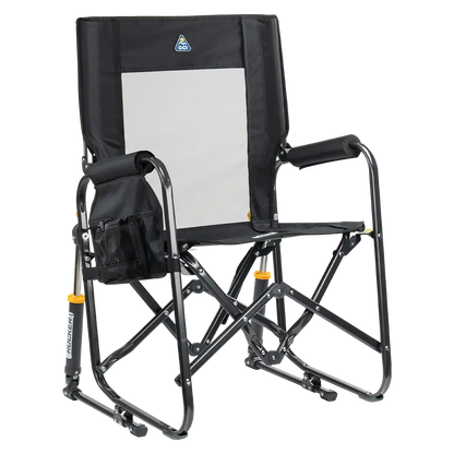 Lightweight Messenger Stowaway Rocker - Choice 794 - Premium Slim-Fold Compact Chair with Messenger Bag - Black