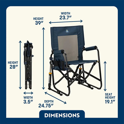 Lightweight Messenger Stowaway Rocker - Choice 794 - Premium Slim-Fold Compact Chair with Messenger Bag Detail