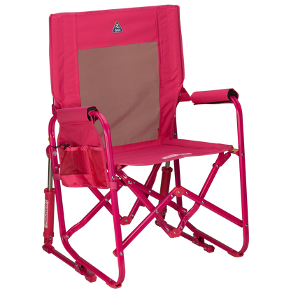 Lightweight Messenger Stowaway Rocker - Choice 794 - Premium Slim-Fold Compact Chair with Messenger Bag - Bright Pink