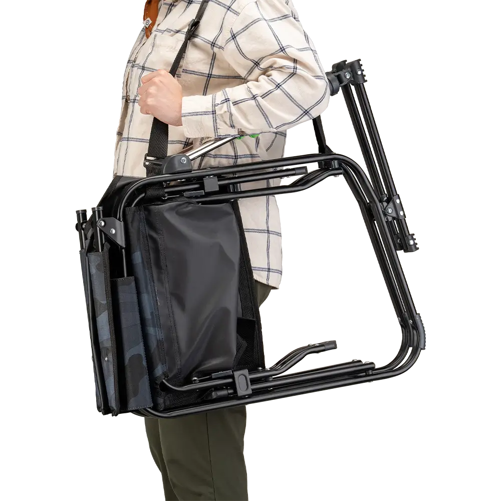 Lightweight Messenger Stowaway Rocker - Choice 794 - Premium Slim-Fold Compact Chair with Messenger Bag Detail