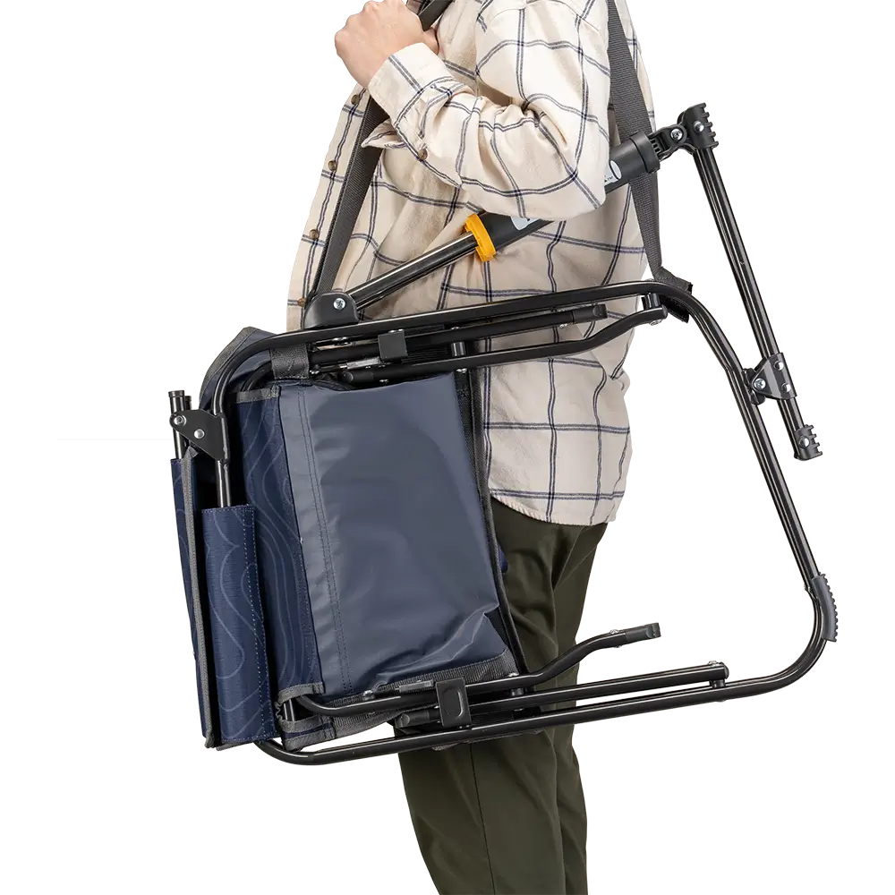 Lightweight Messenger Stowaway Rocker - Choice 794 - Premium Slim-Fold Compact Chair with Messenger Bag Detail