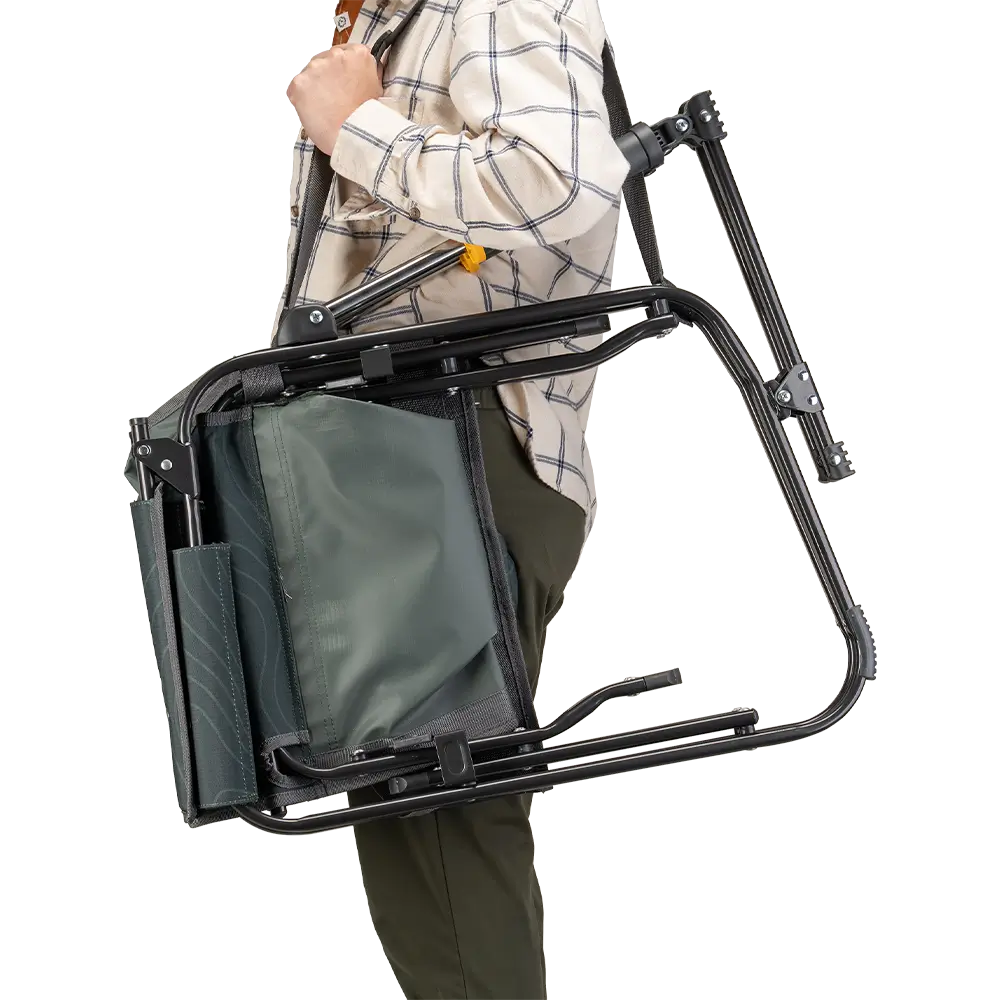 Lightweight Messenger Stowaway Rocker - Choice 794 - Premium Slim-Fold Compact Chair with Messenger Bag Detail