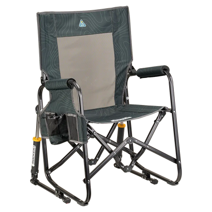 Lightweight Messenger Stowaway Rocker - Choice 794 - Premium Slim-Fold Compact Chair with Messenger Bag - Hunter Topo