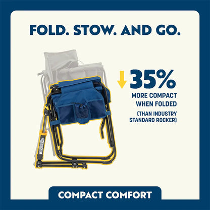 Lightweight Messenger Stowaway Rocker - Choice 794 - Premium Slim-Fold Compact Chair with Messenger Bag Detail