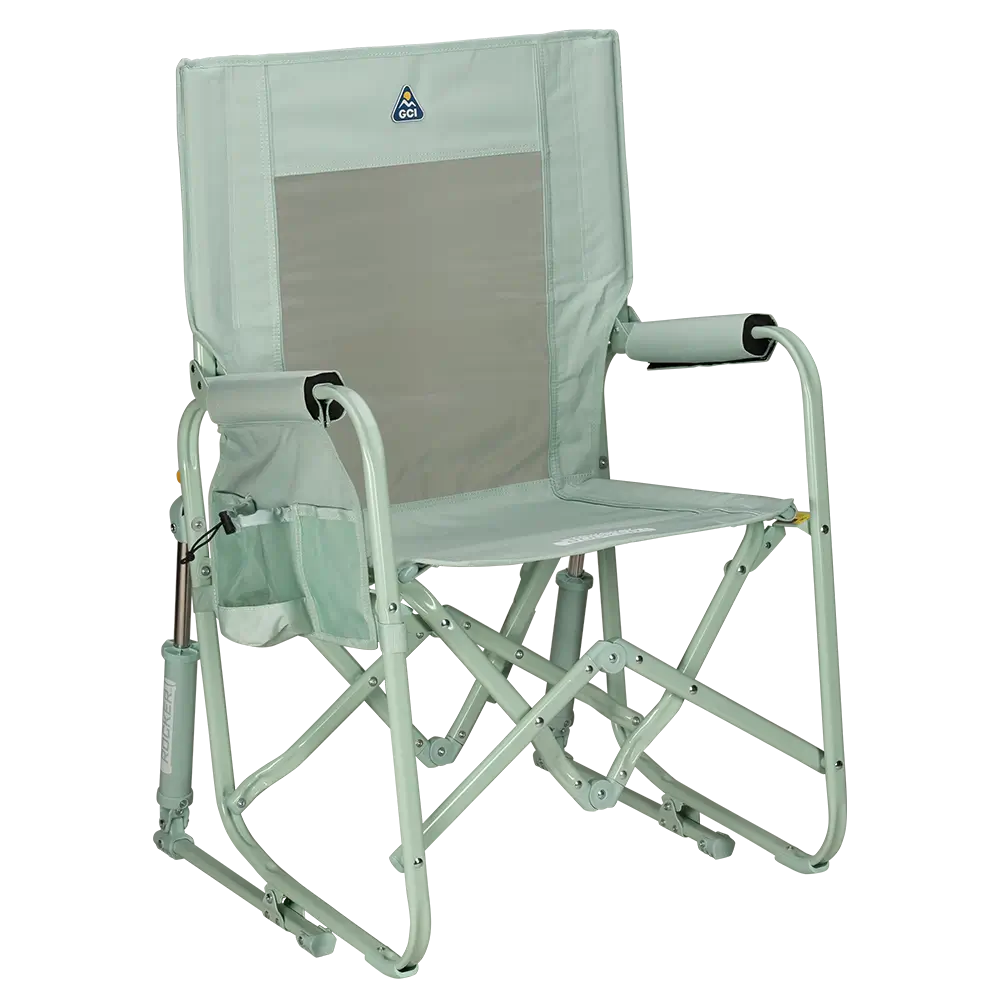 Lightweight Messenger Stowaway Rocker - Choice 794 - Premium Slim-Fold Compact Chair with Messenger Bag - Pastel Green