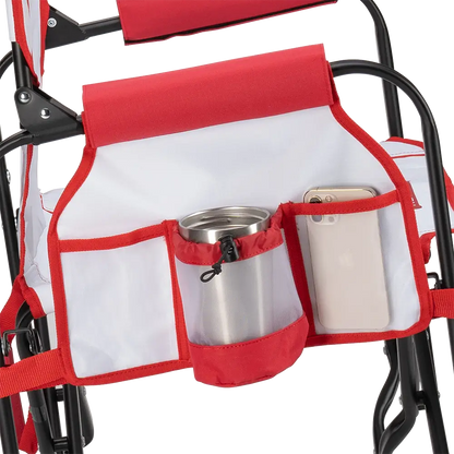Lightweight Messenger Stowaway Rocker - Choice 794 - Premium Slim-Fold Compact Chair with Messenger Bag Detail