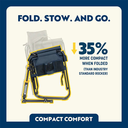 Lightweight Messenger Stowaway Rocker - Choice 794 - Premium Slim-Fold Compact Chair with Messenger Bag Detail