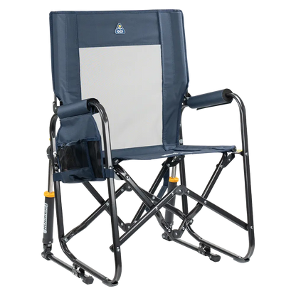 Lightweight Messenger Stowaway Rocker - Choice 794 - Premium Slim-Fold Compact Chair with Messenger Bag - Denim