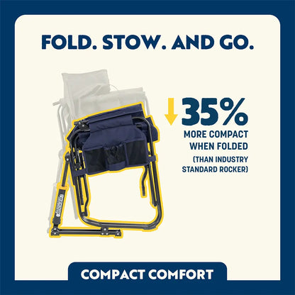 Lightweight Messenger Stowaway Rocker - Choice 794 - Premium Slim-Fold Compact Chair with Messenger Bag Detail