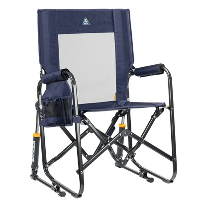 Lightweight Messenger Stowaway Rocker - Choice 794 - Premium Slim-Fold Compact Chair with Messenger Bag - Tailgater Rich Blue