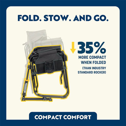 Lightweight Messenger Stowaway Rocker - Choice 794 - Premium Slim-Fold Compact Chair with Messenger Bag Detail
