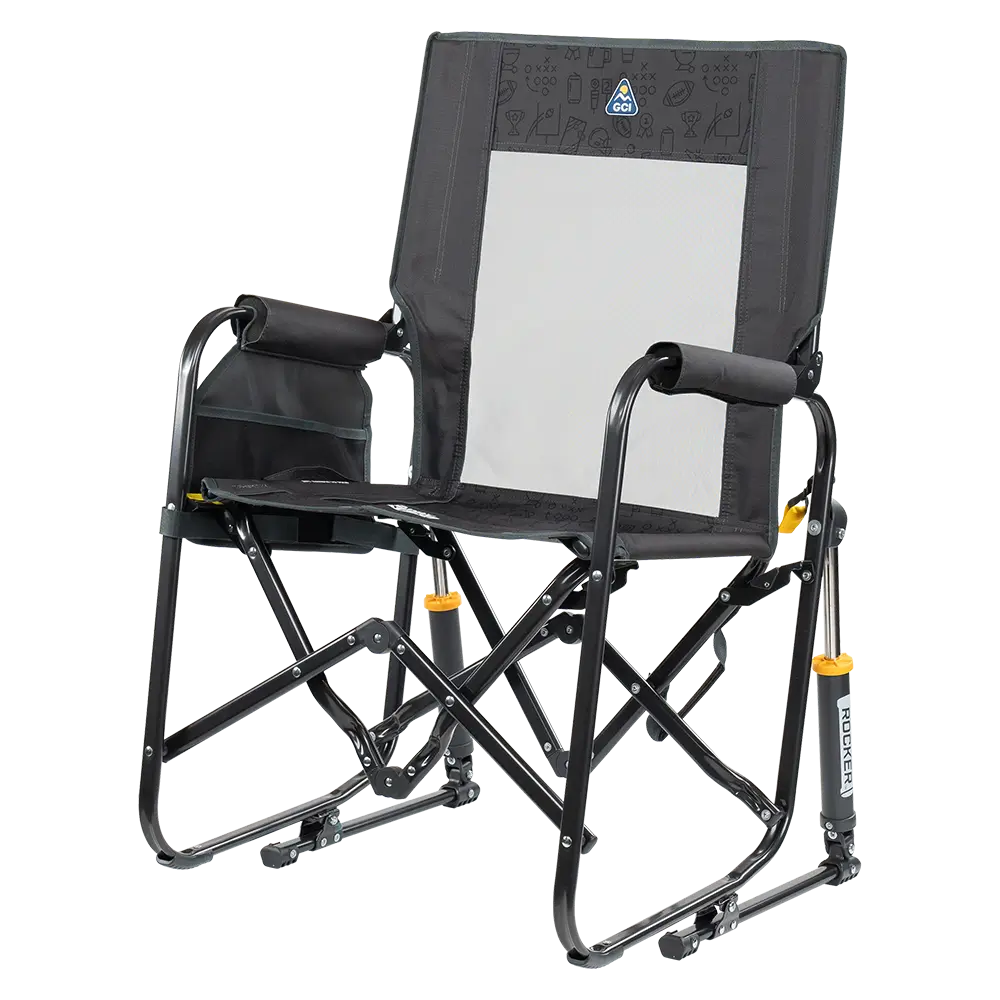 Lightweight Messenger Stowaway Rocker - Choice 794 - Premium Slim-Fold Compact Chair with Messenger Bag Detail