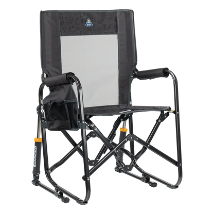 Lightweight Messenger Stowaway Rocker - Choice 794 - Premium Slim-Fold Compact Chair with Messenger Bag - Tailgater Dark Charcoal