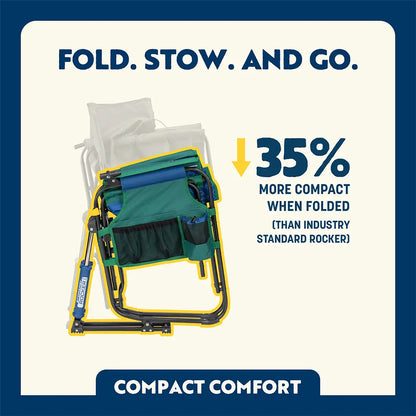 Lightweight Messenger Stowaway Rocker - Choice 794 - Premium Slim-Fold Compact Chair with Messenger Bag Detail