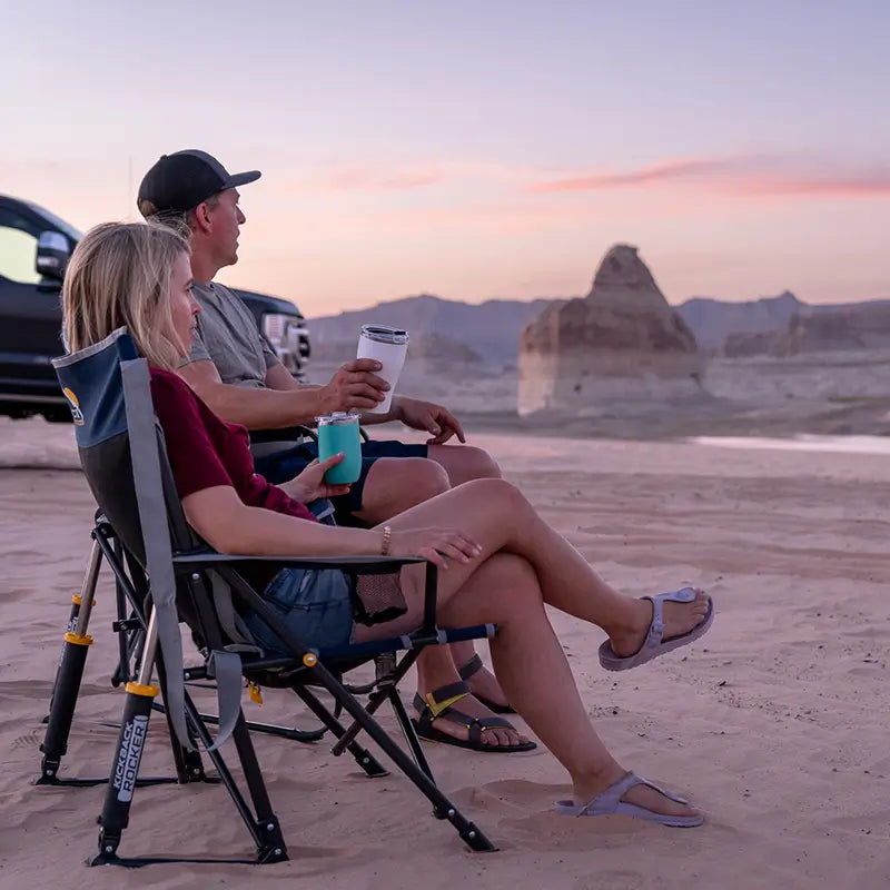Heavy-Duty Freestyle Kickback Rocker - Choice 345 - Freestyle Rocker Portable Outdoor Folding Chair Detail