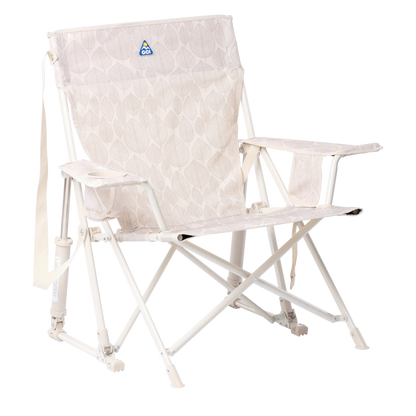 Heavy-Duty Freestyle Kickback Rocker - Choice 345 - Freestyle Rocker Portable Outdoor Folding Chair - Soft Neutral Leaf