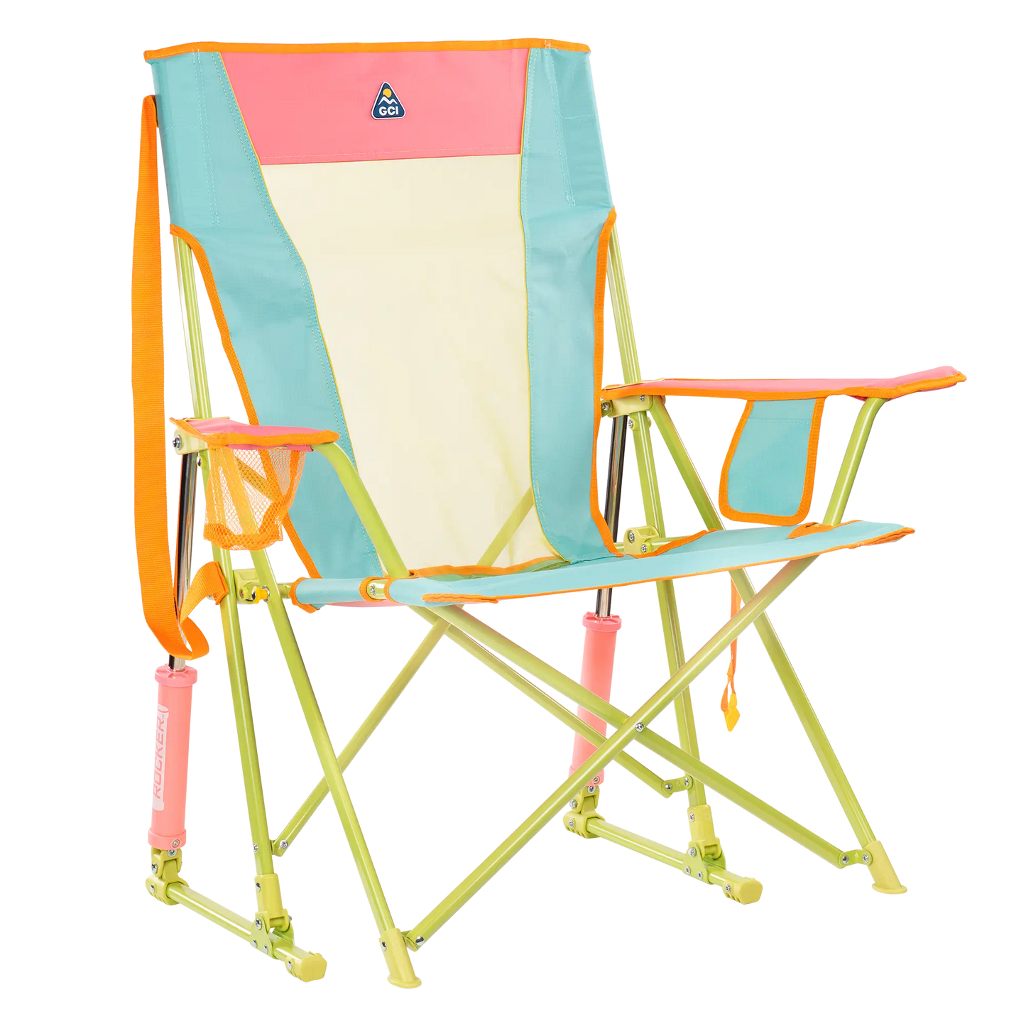 Smooth Motion Comfort Pro Rocker - Choice 375 - Freestyle Rocker Portable Outdoor Folding Chair - Sweet Tea