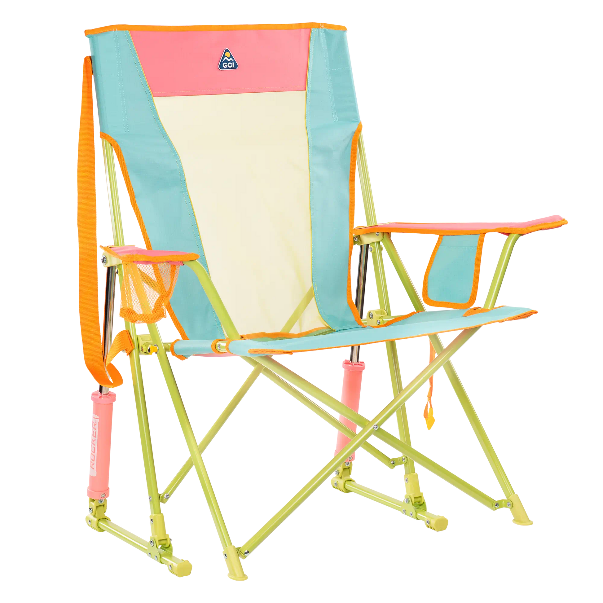 Smooth Motion Comfort Pro Rocker - Choice 375 - Freestyle Rocker Portable Outdoor Folding Chair - Sweet Tea