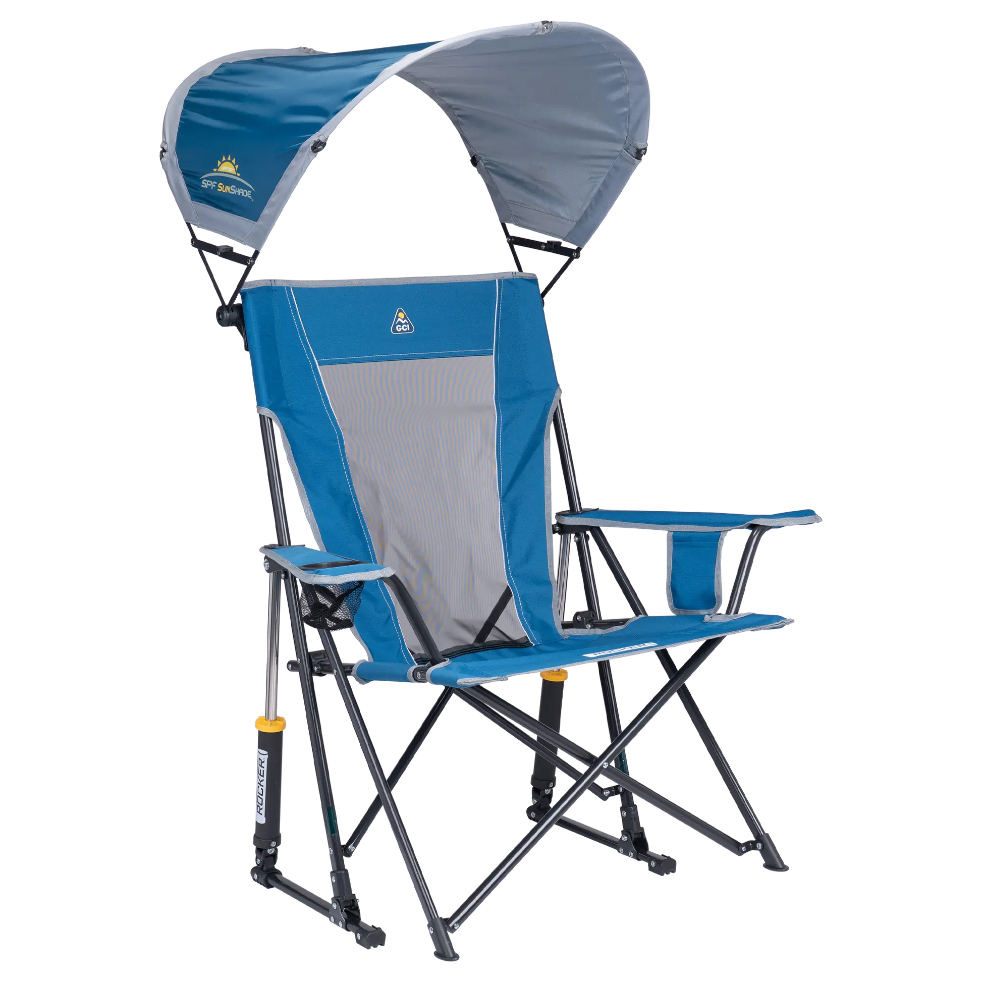 Heavy Duty SunShade Rocker - Choice 550 - SunShade Canopy for Beach & Camping - Neptune Blue