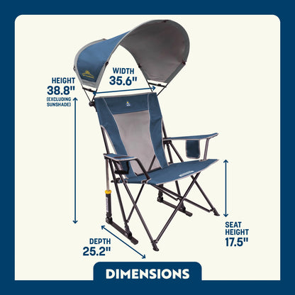 Heavy Duty SunShade Rocker - Choice 550 - SunShade Canopy for Beach & Camping Detail