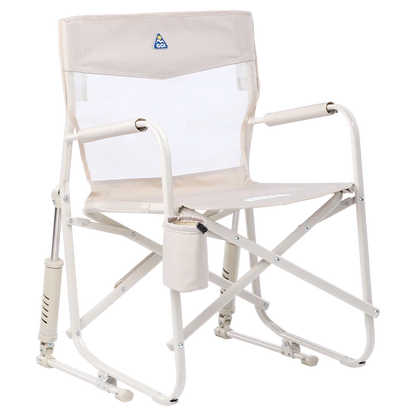 Premium All-Weather Freestyle Rocker Elite - Choice 460 - Patented Spring-Action Rocking Chair for Camping - Soft Neutral