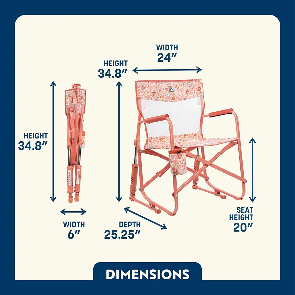 Premium All-Weather Freestyle Rocker Elite - Choice 460 - Patented Spring-Action Rocking Chair for Camping Detail