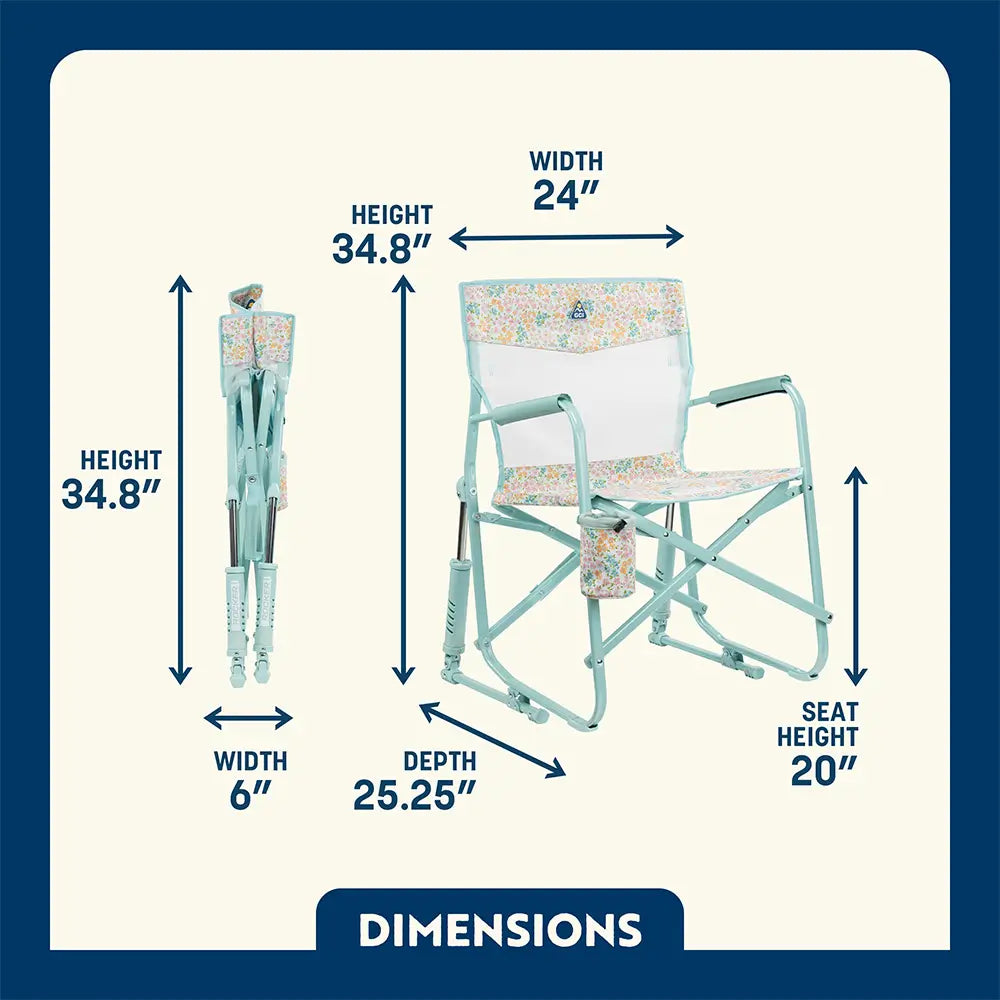 Premium All-Weather Freestyle Rocker Elite - Choice 460 - Patented Spring-Action Rocking Chair for Camping Detail
